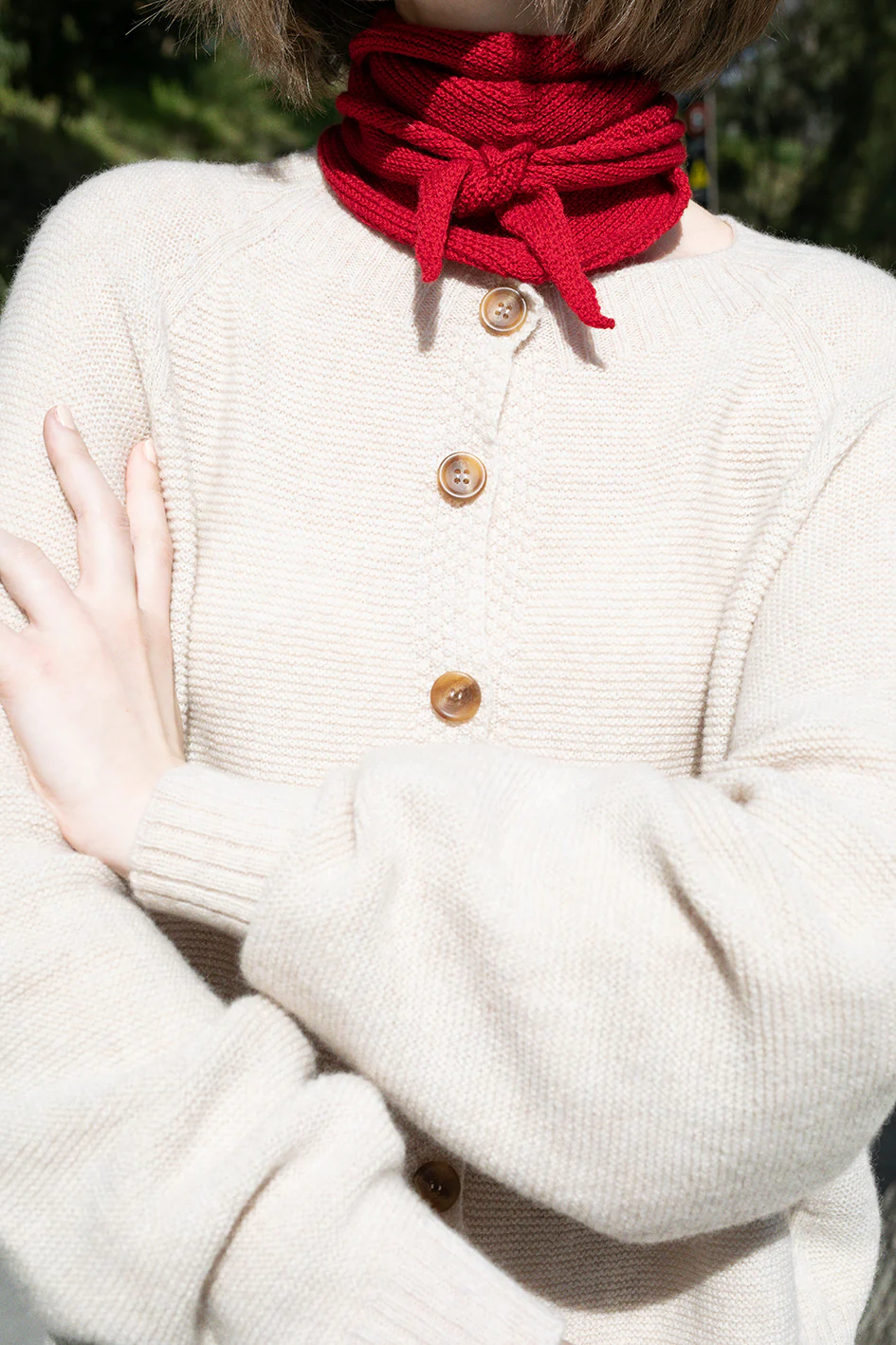 Daisy Scarf - Cherry - Image 7