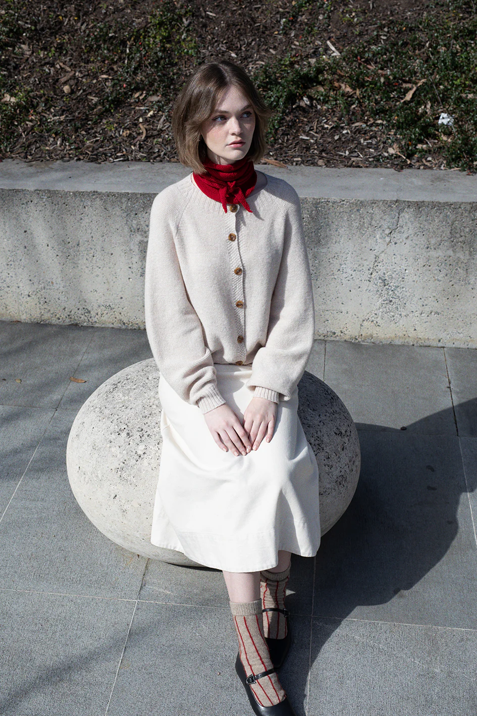 Daisy Scarf - Cherry - Image 8
