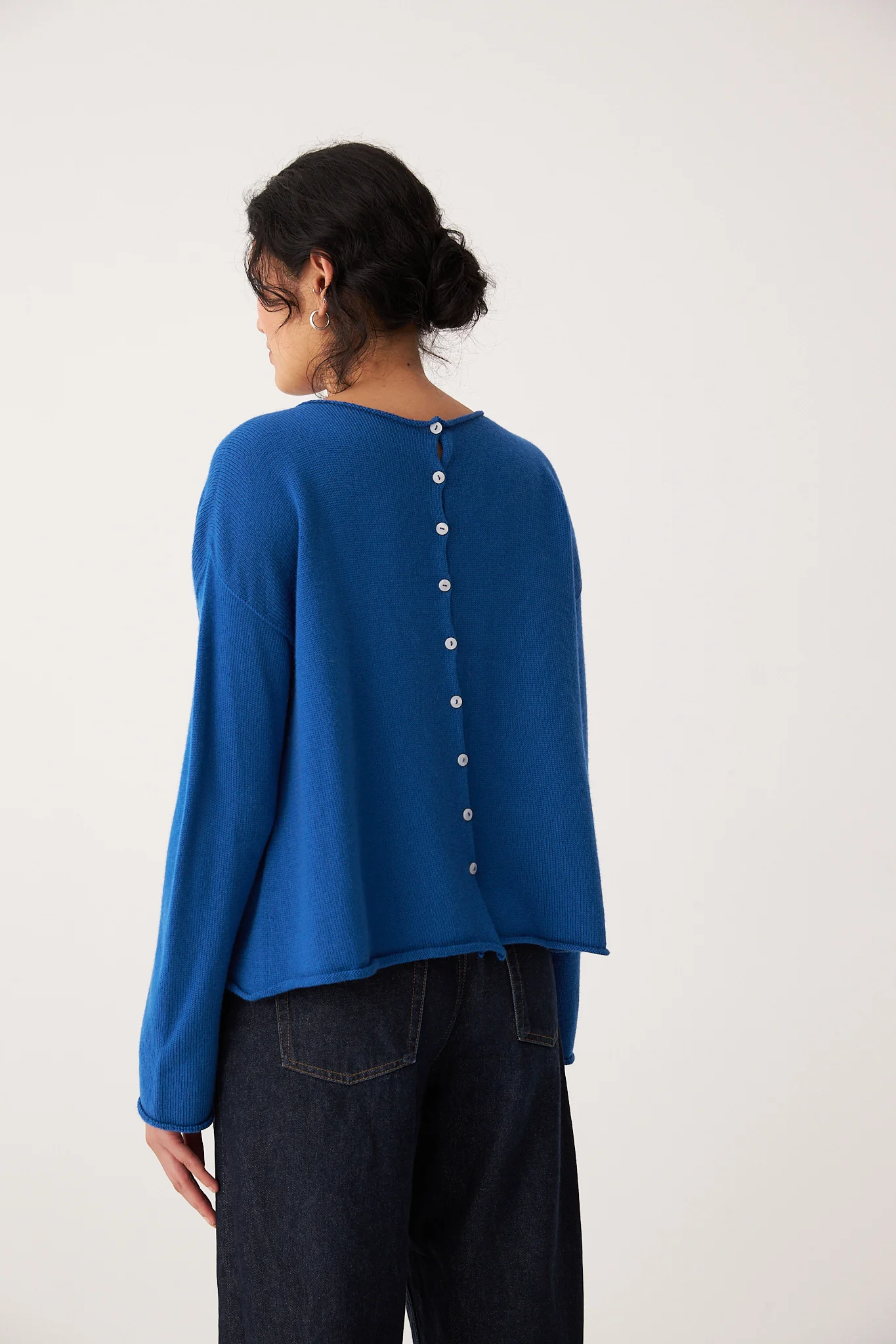 Doll's Reversible Cardigan - Azure - Image 3