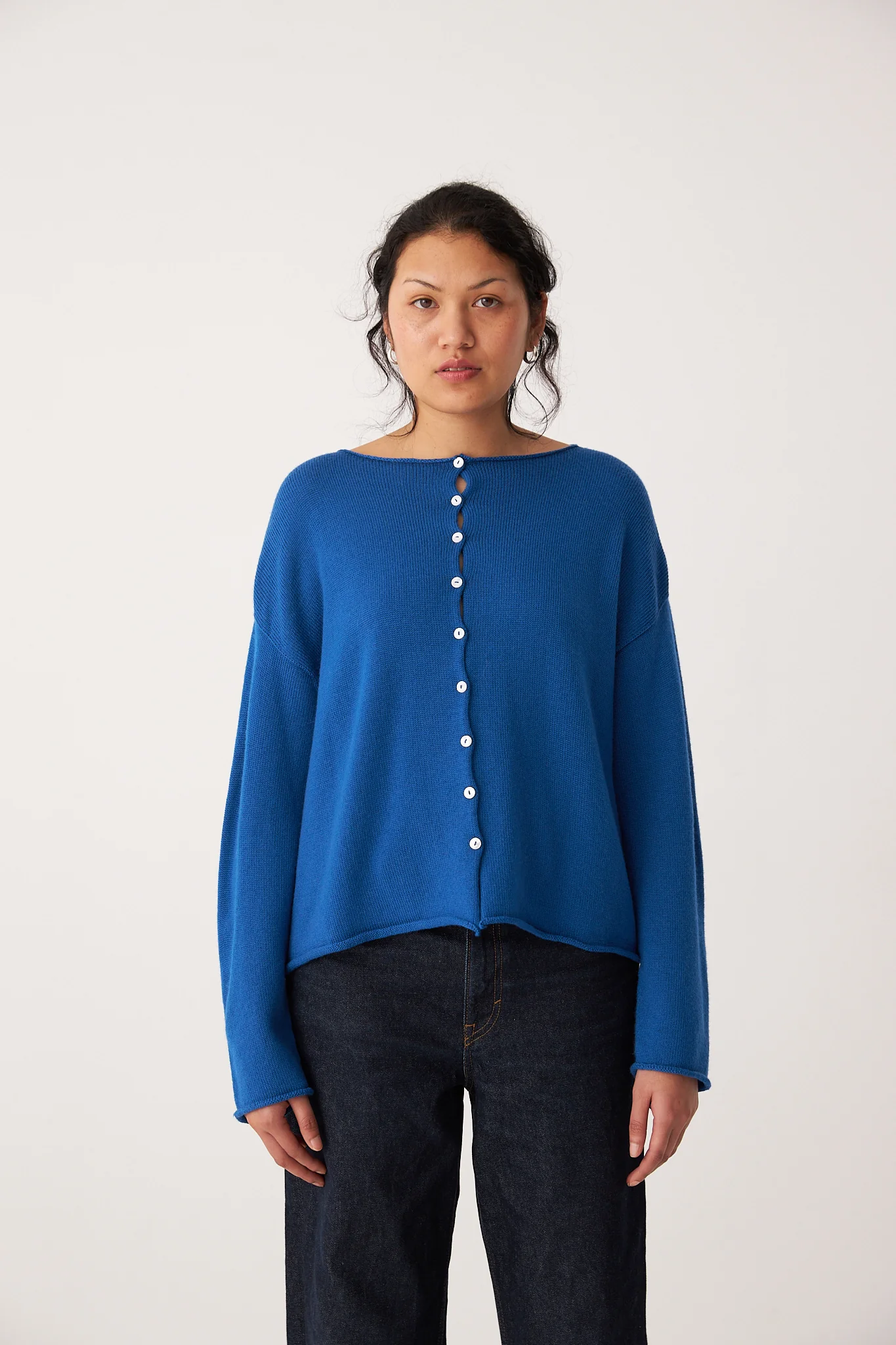 Doll's Reversible Cardigan - Azure - Image 4