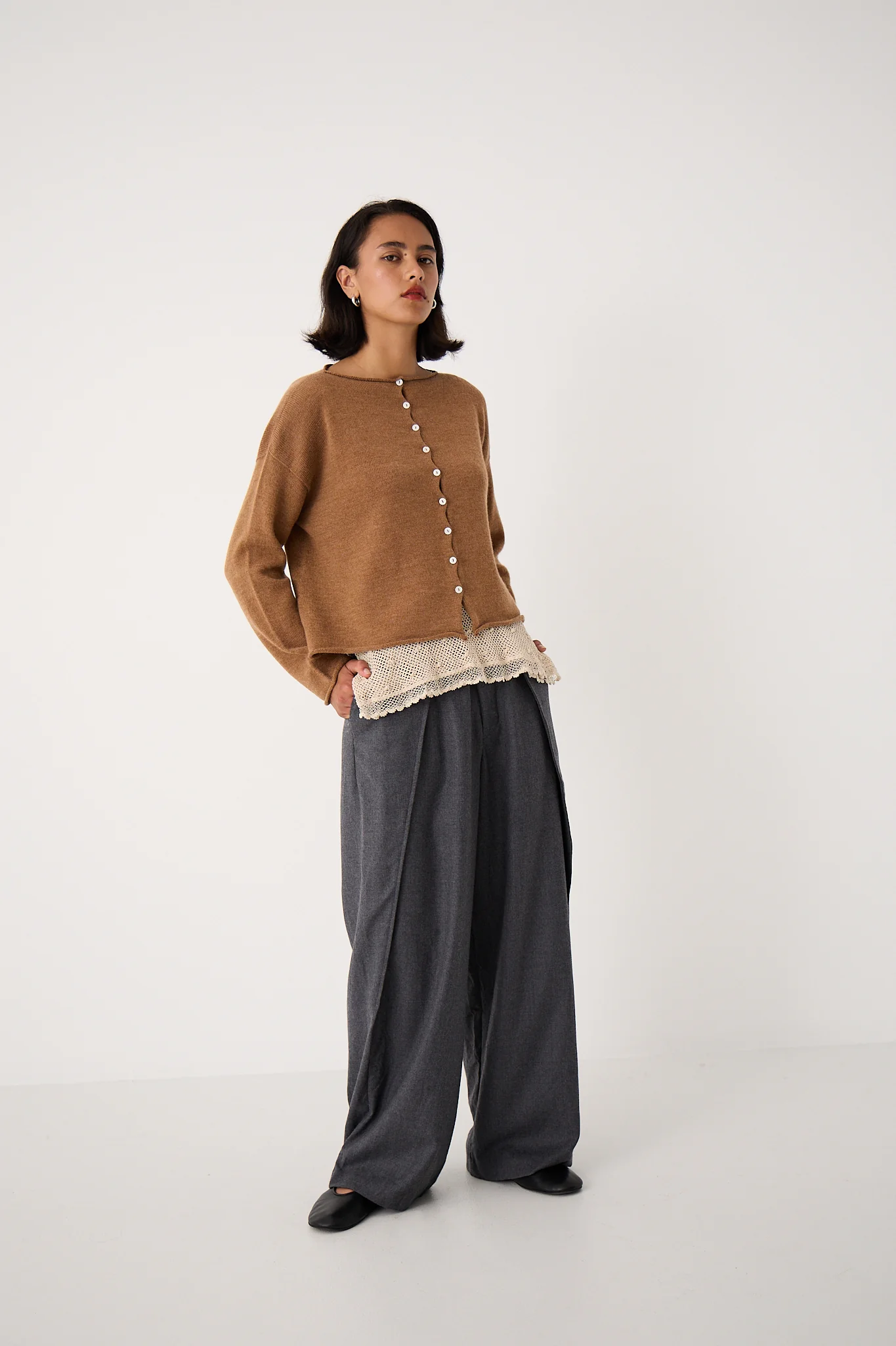 Doll's Reversible Cardigan - Brown Sugar - Image 4