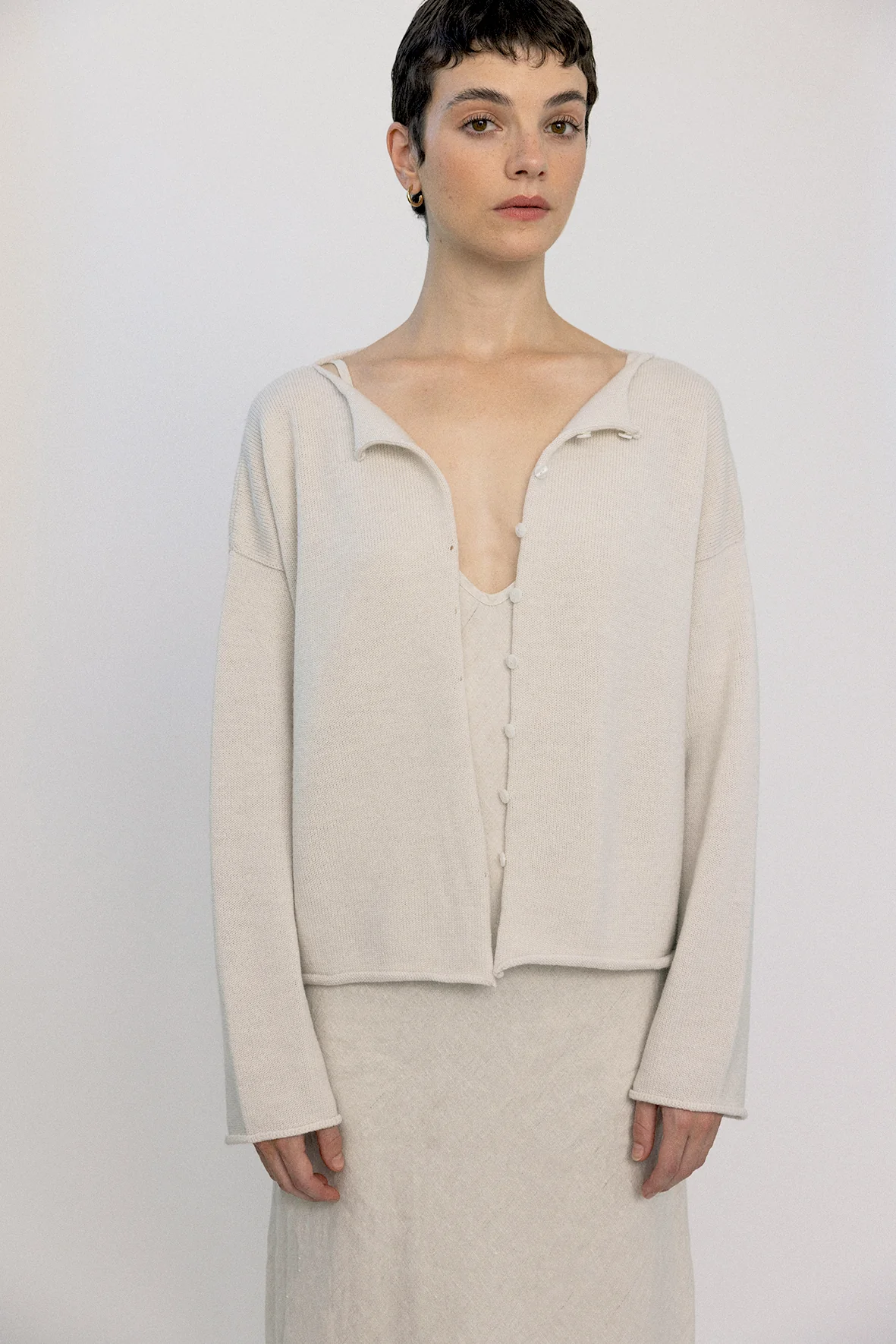 Doll's Reversible Cardigan - Ivory - Image 7