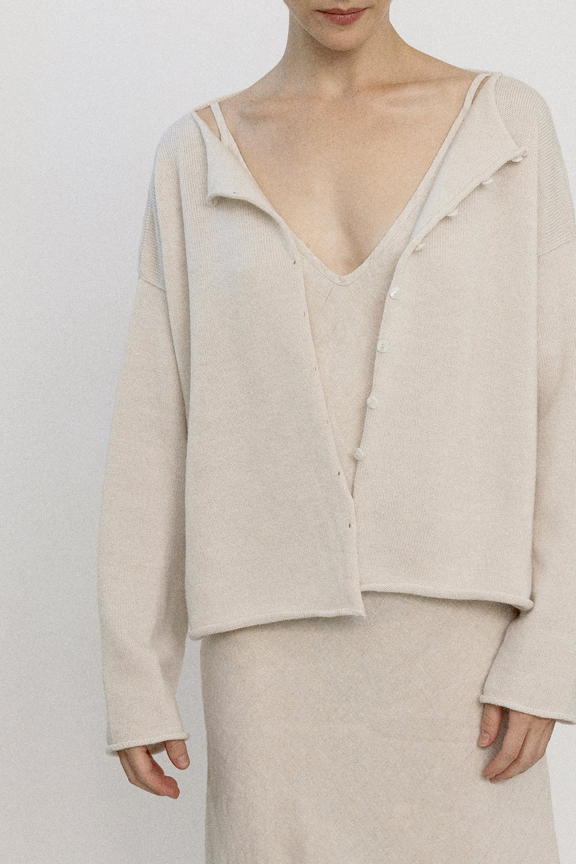 Doll's Reversible Cardigan - Ivory - Image 8