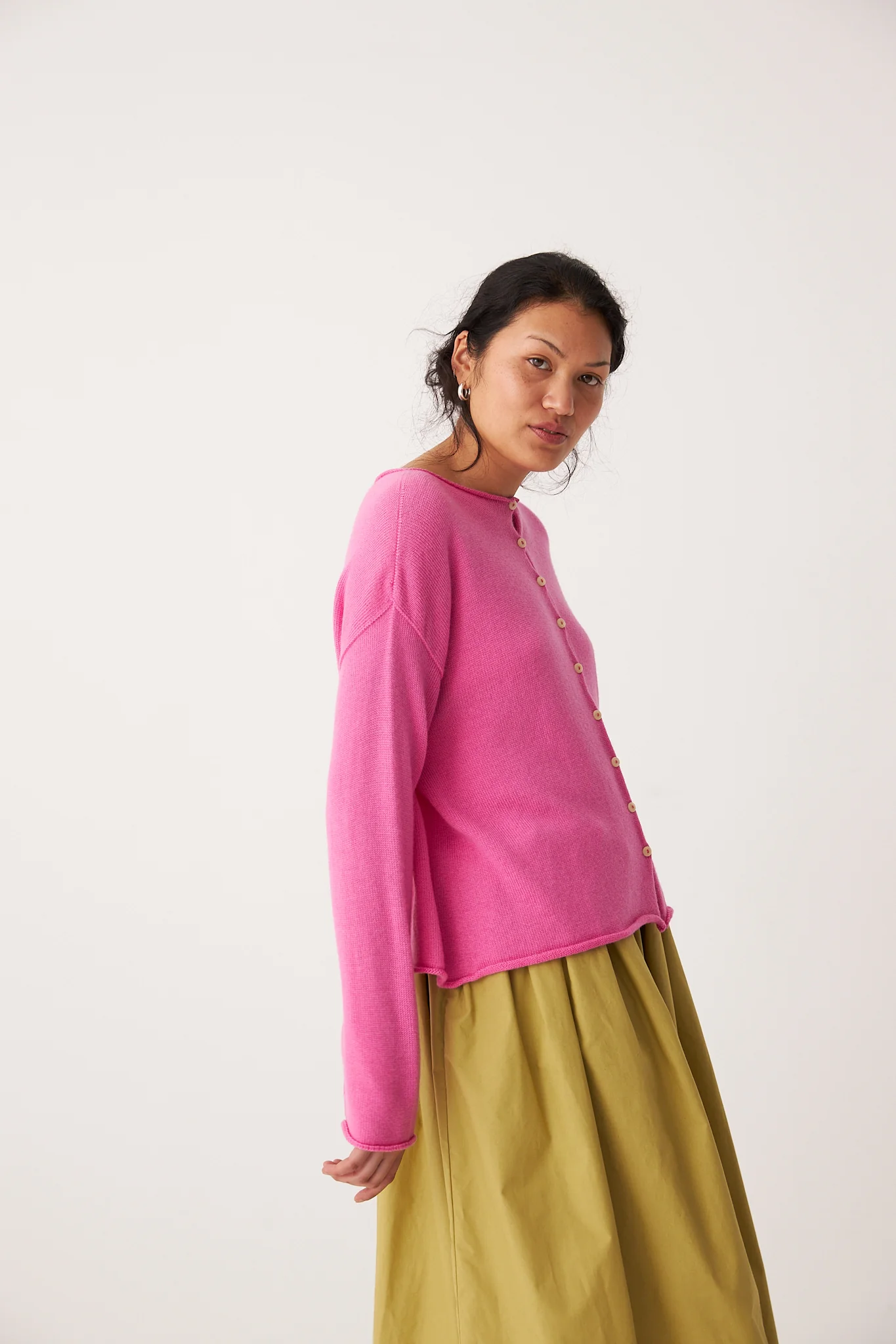 Doll's Reversible Cardigan - Rose Pink - Image 3