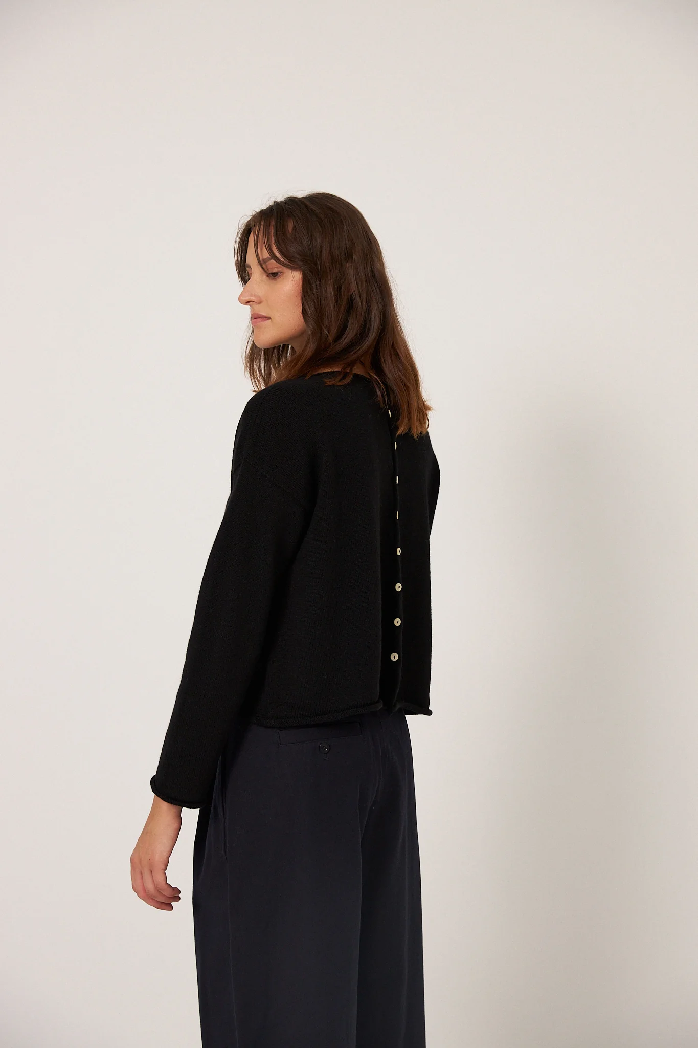Doll's Reversible Cardigan - Black - Image 5