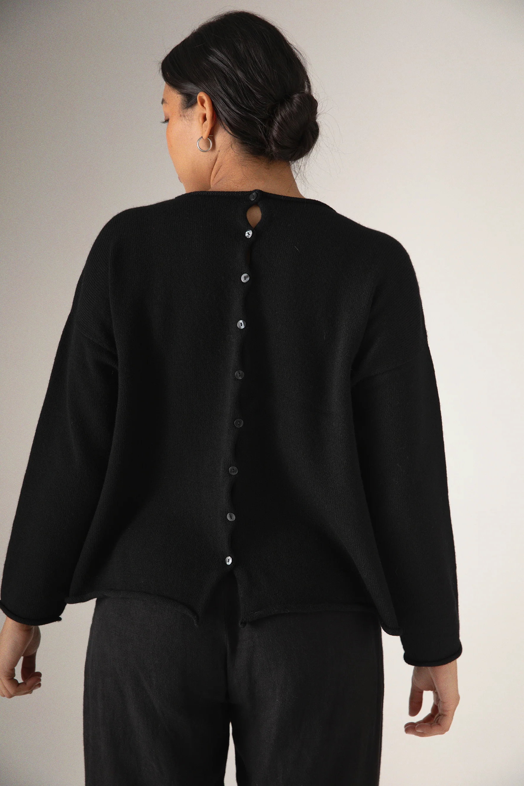 Doll's Reversible Cardigan - Black - Image 7