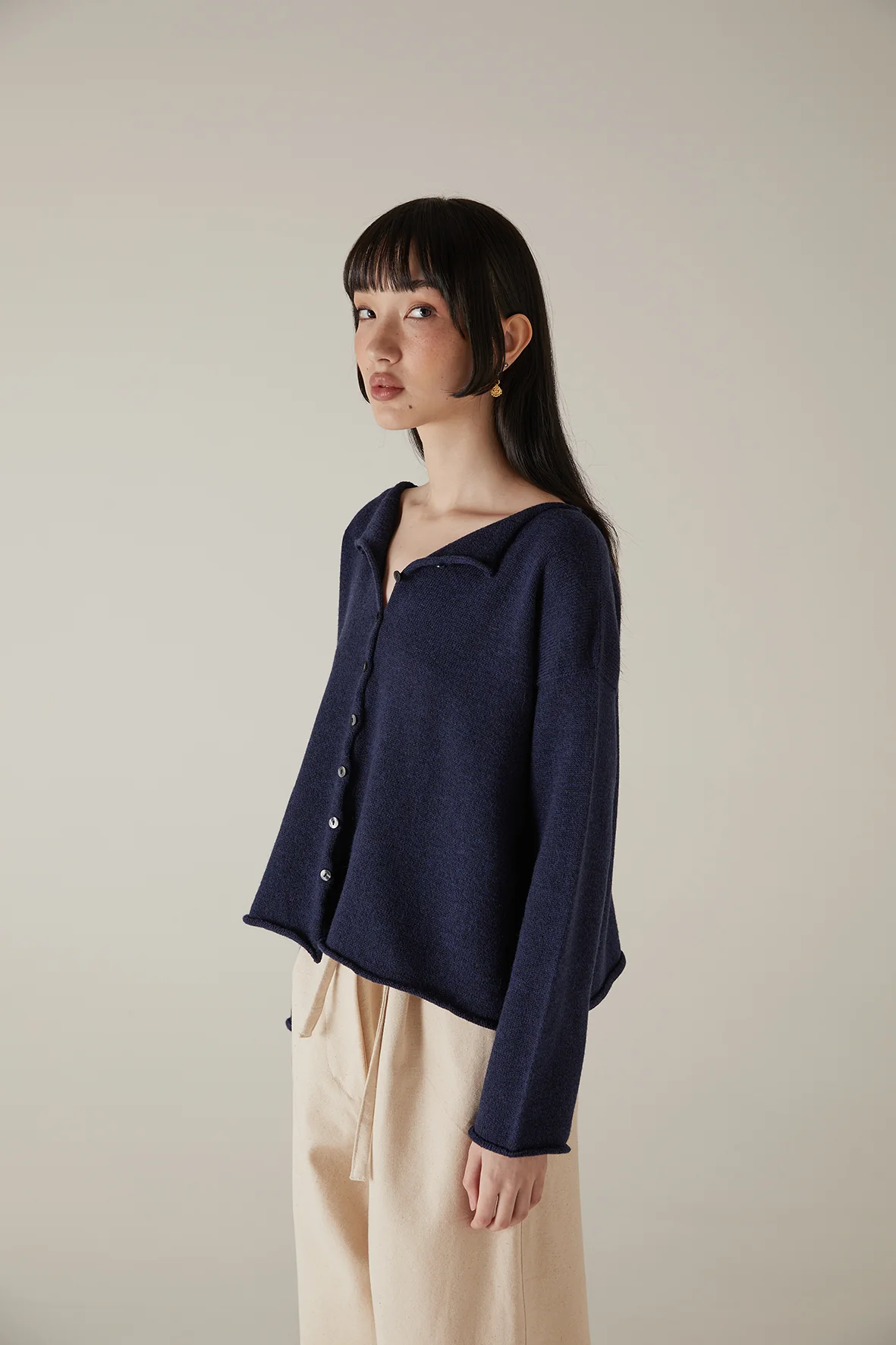Doll's Reversible Cardigan - Ink - Image 3