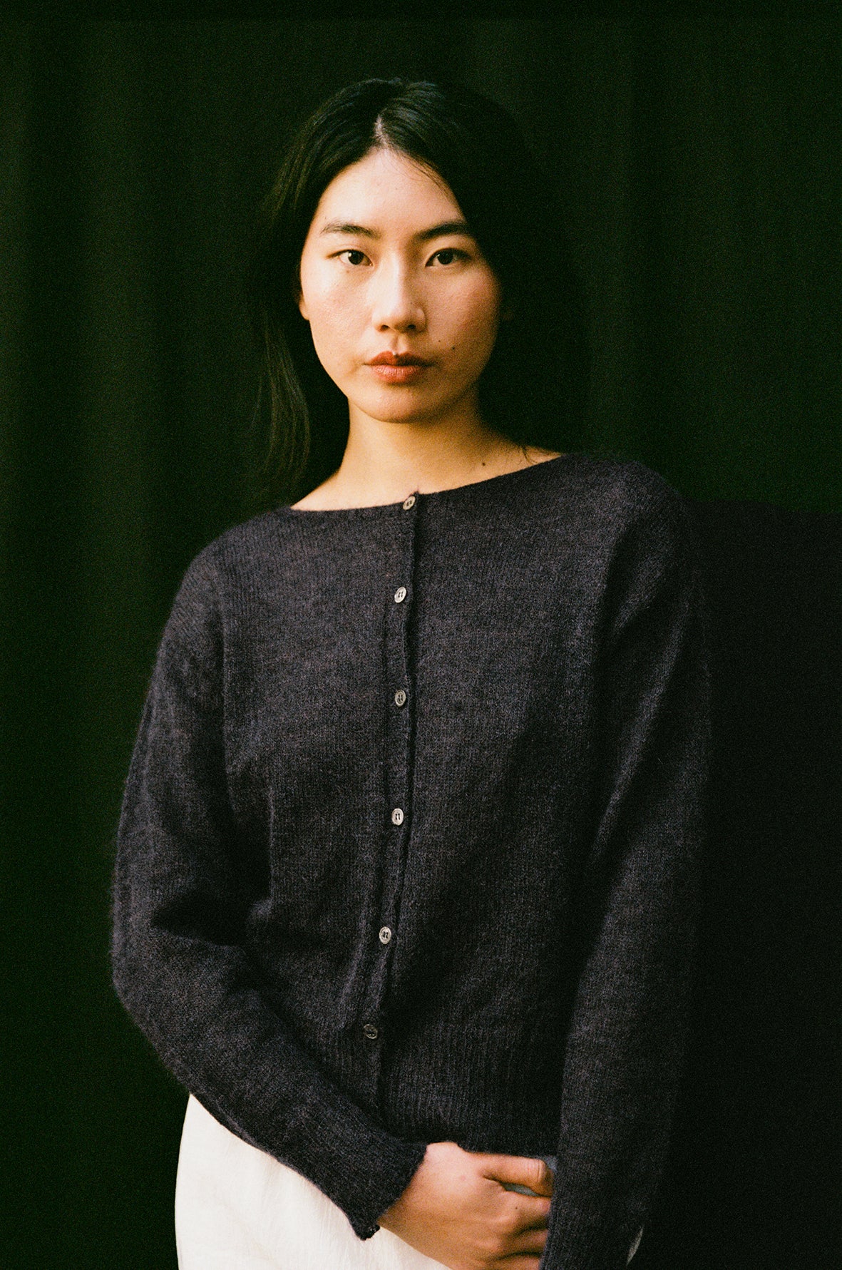 Fleur Cardigan - Black - Image 3