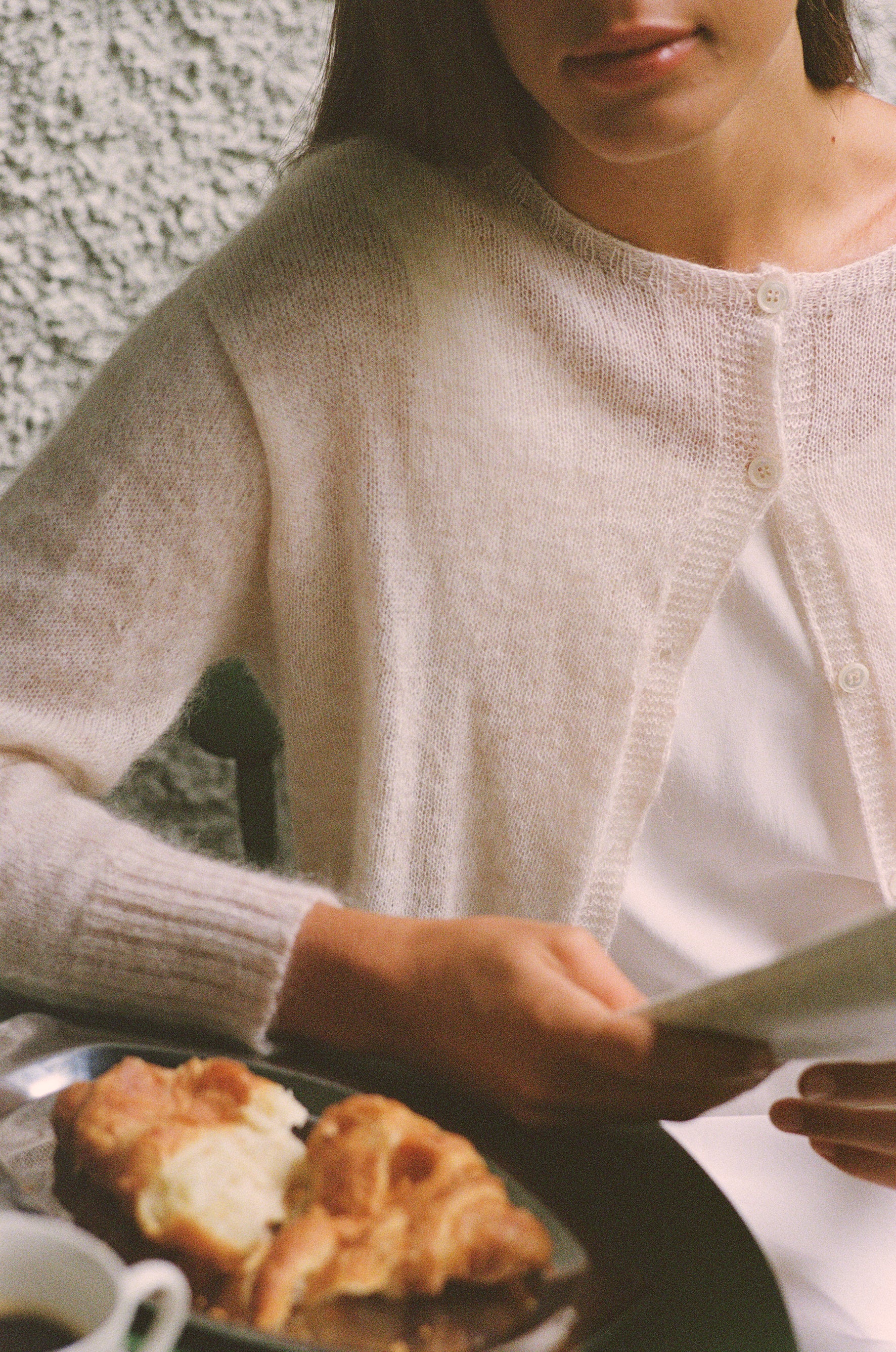 Fleur cardigan - Creme - Image 5