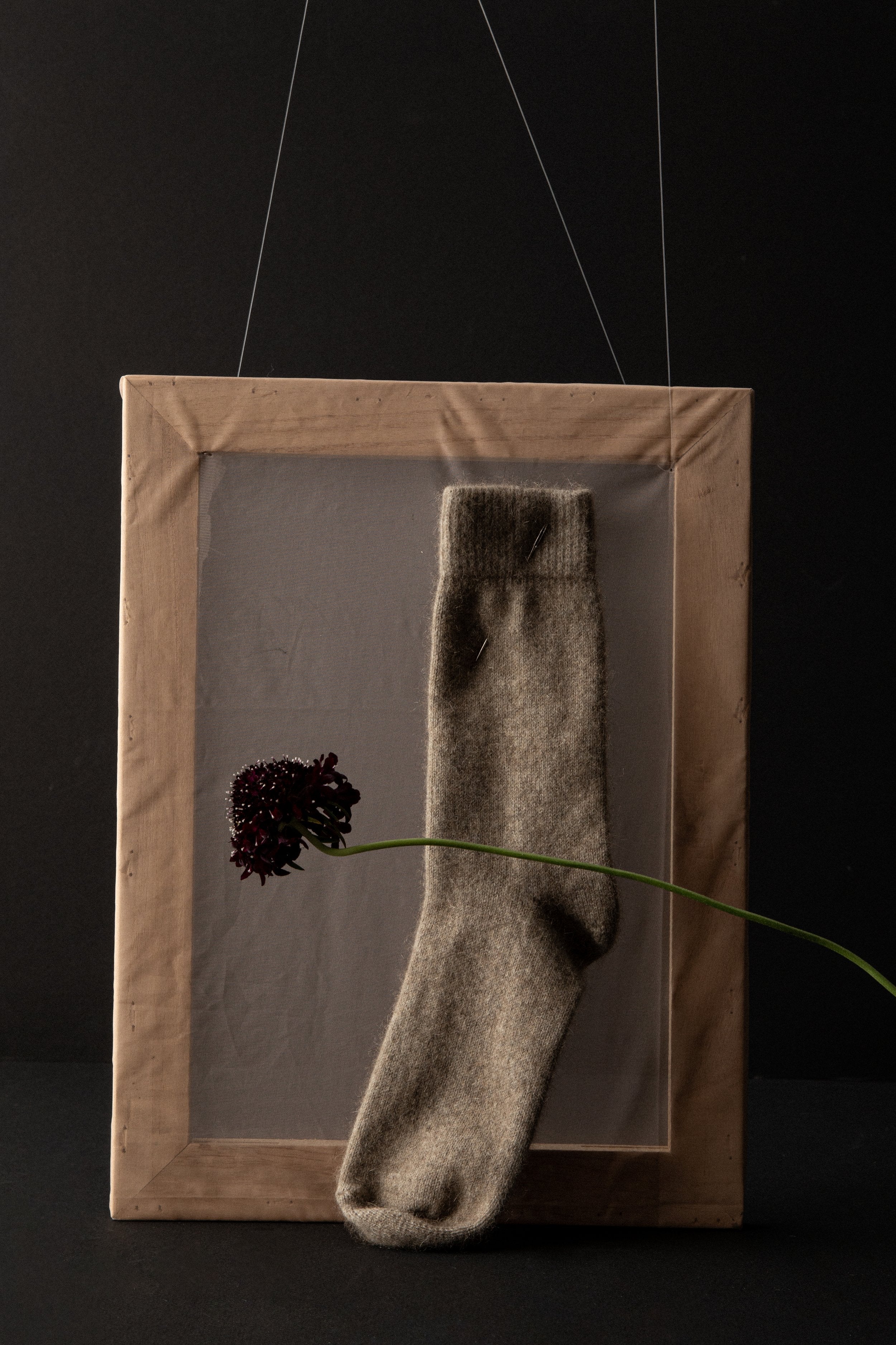 Possum Merino Socks - Natural - Image 5