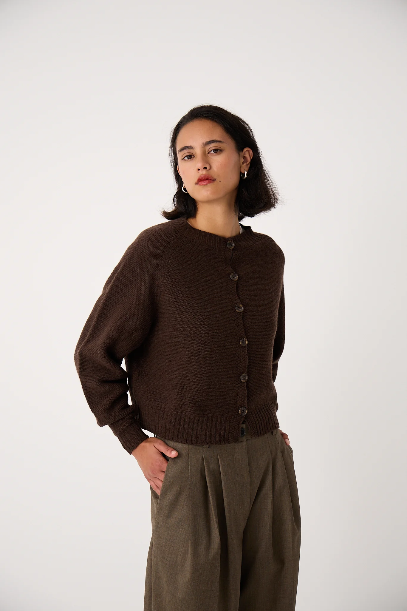 Loft Cardigan - Cocoa - Image 3