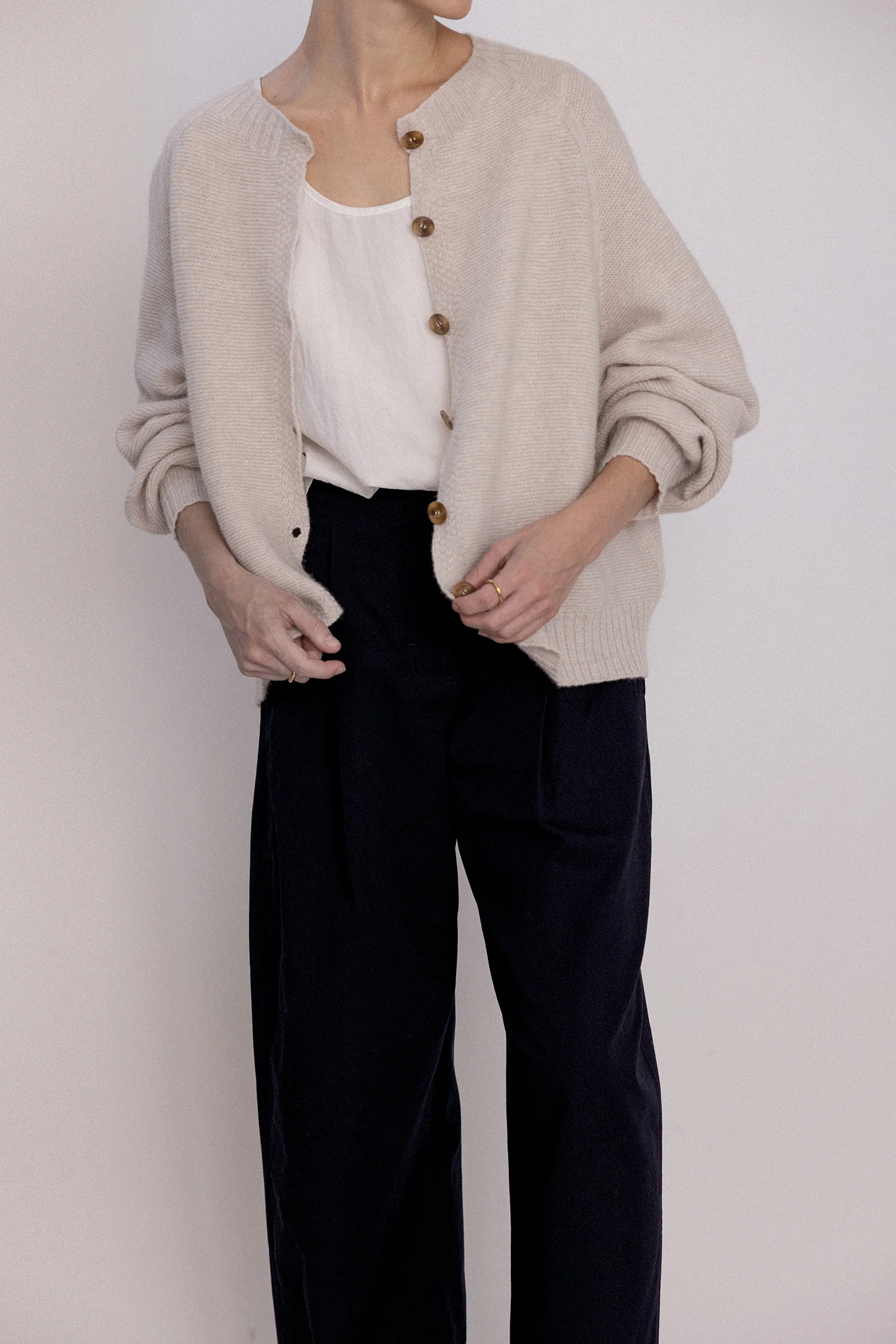 Loft Cardigan - Creme - Image 10