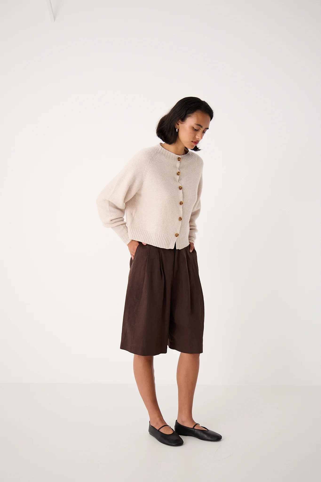 Loft Cardigan - Creme - Image 3