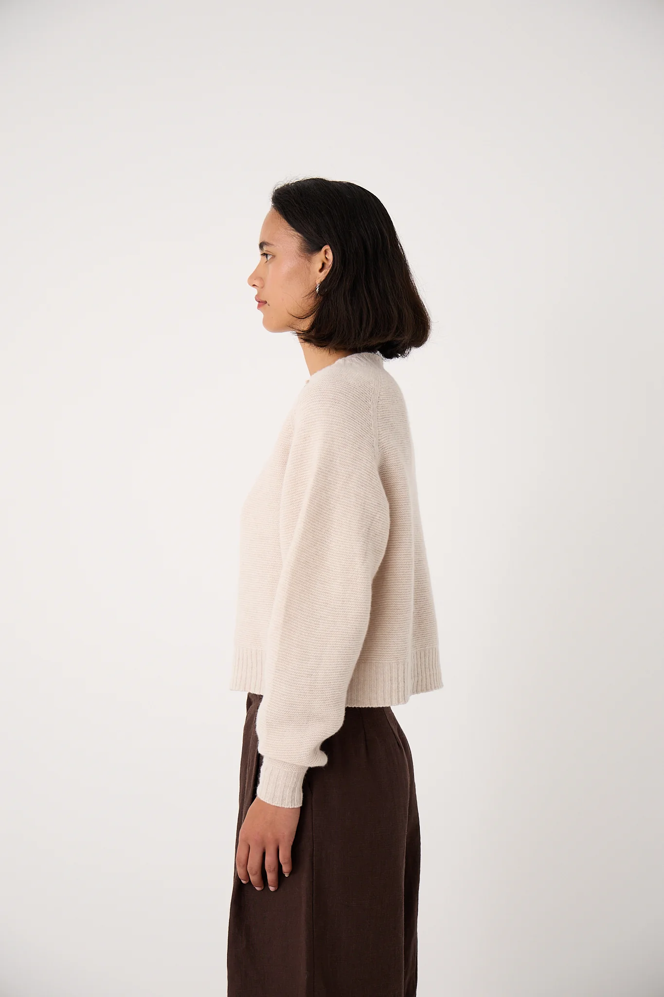 Loft Cardigan - Creme - Image 4