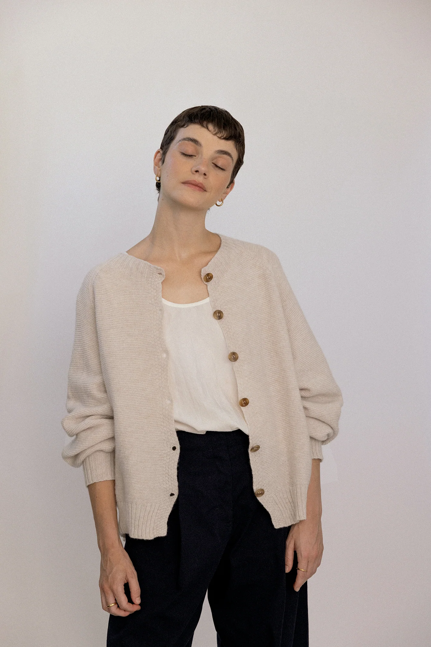 Loft Cardigan - Creme - Image 6