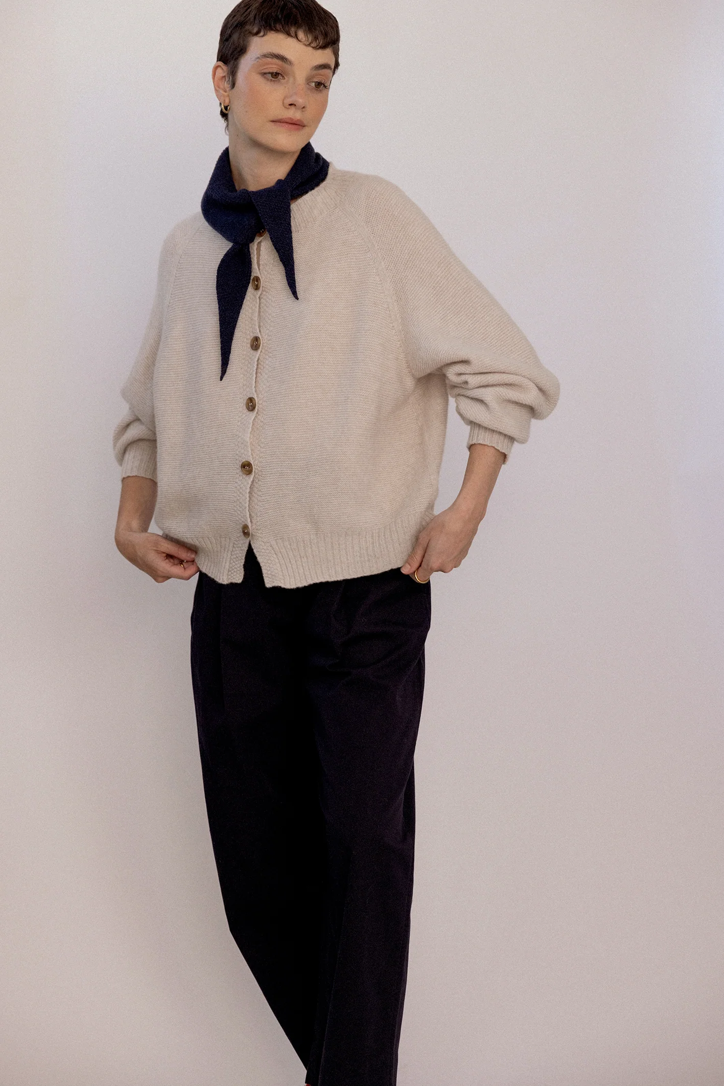 Loft Cardigan - Creme - Image 9