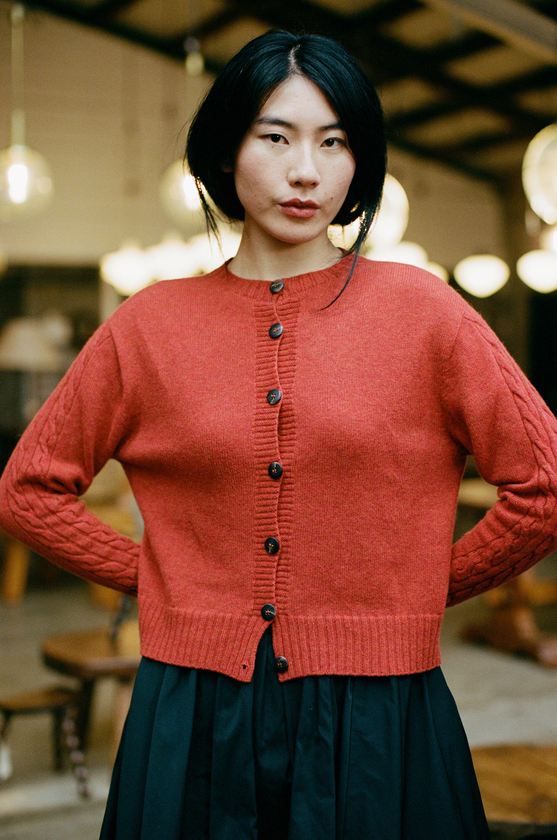 Kindred Cable Cardigan - Amber - Image 3