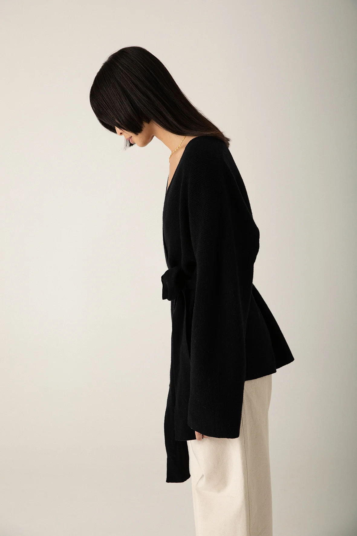 Luna Wrap Cardigan - Black - Image 3