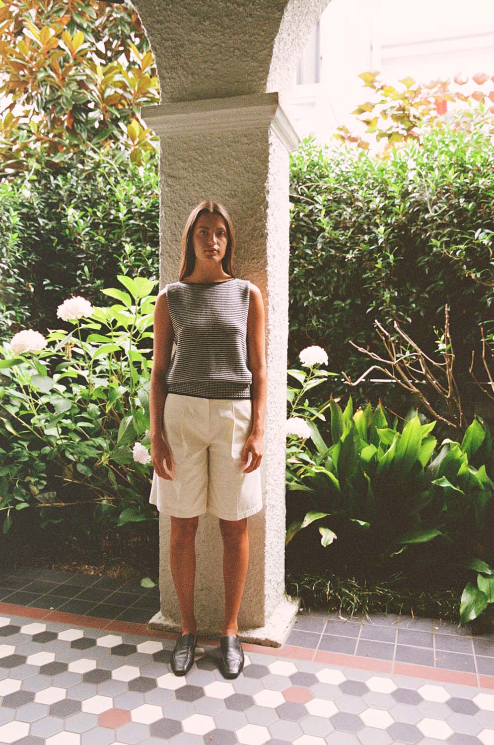 Striped Star Vest - Black and Creme - Image 5