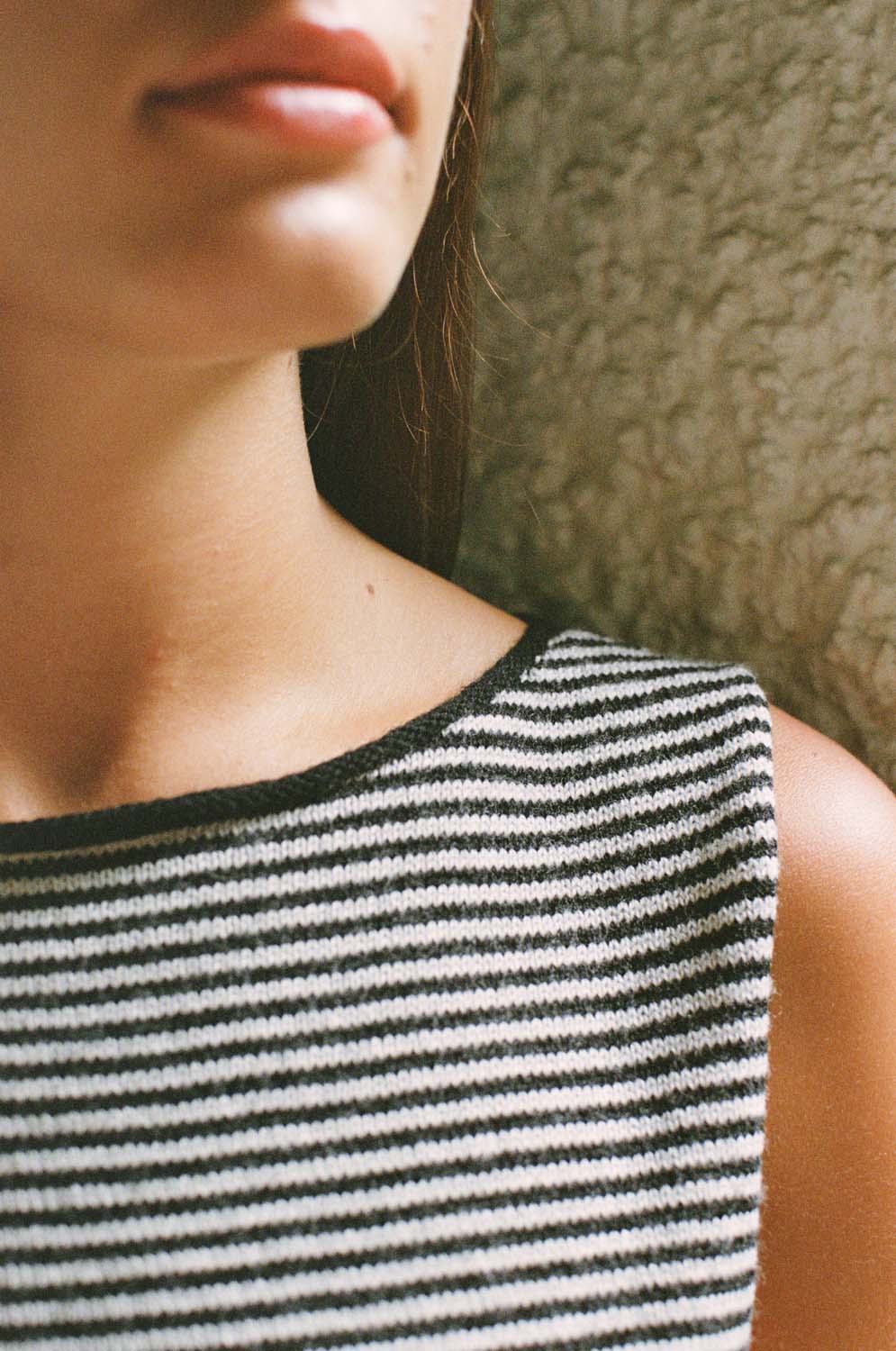 Striped Star Vest - Black and Creme - Image 6