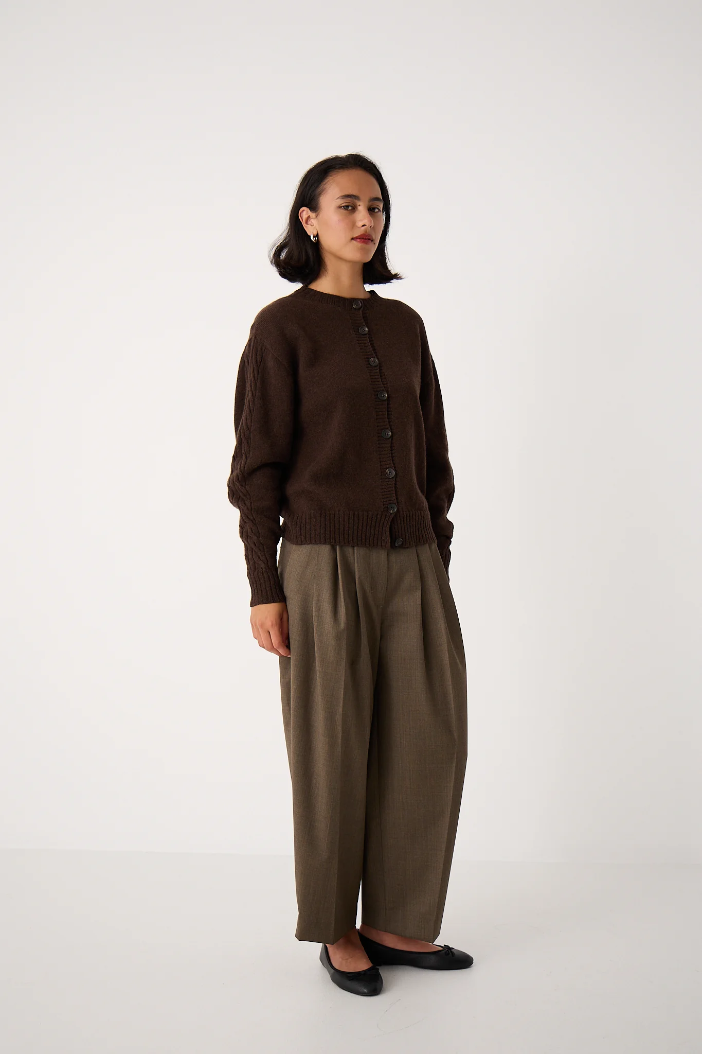 Kindred Cable Cardigan - Cocoa - Image 3