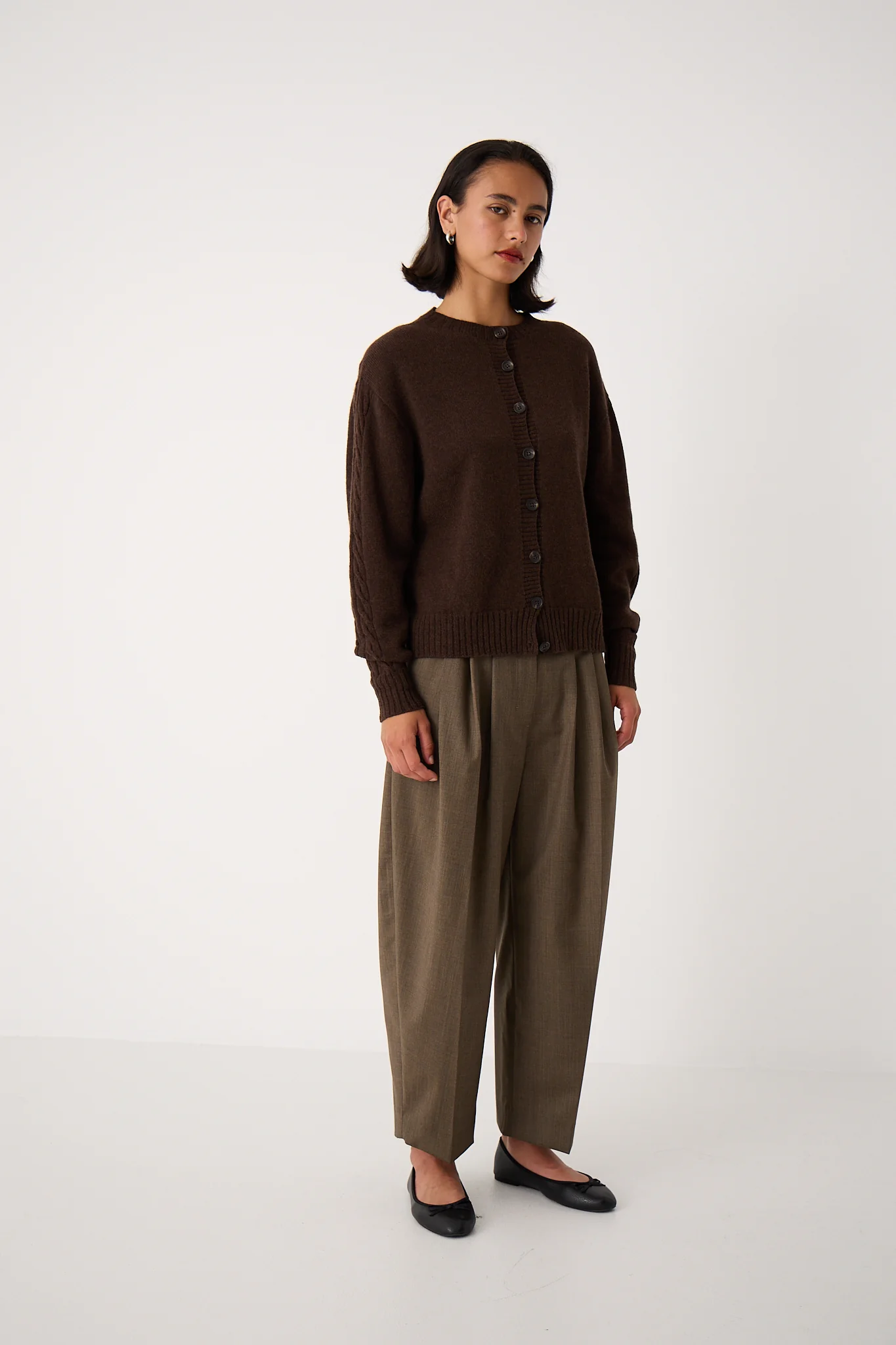 Kindred Cable Cardigan - Cocoa - Image 4