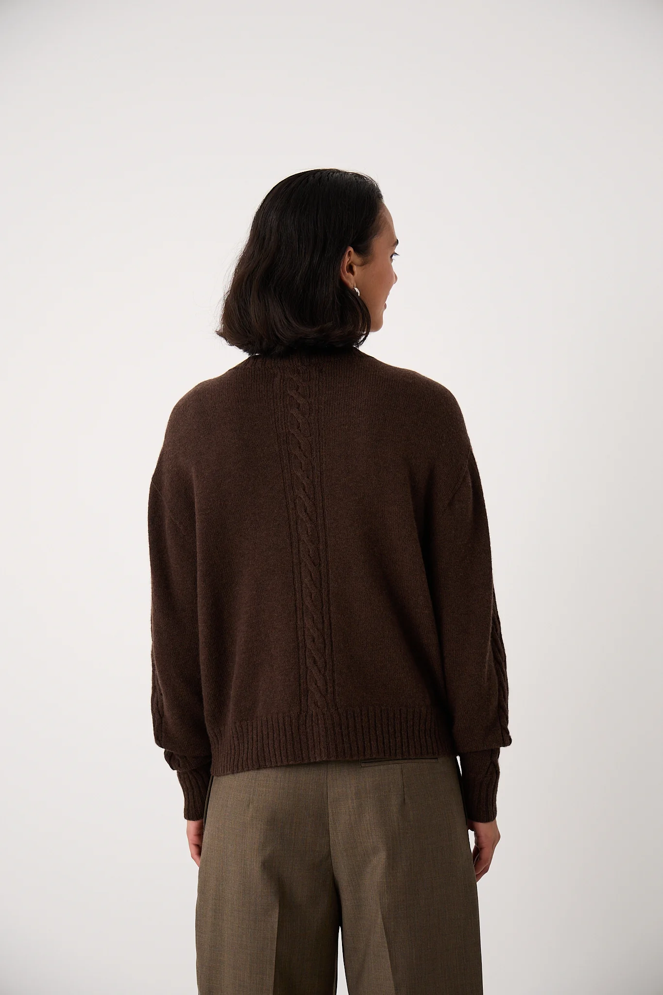 Kindred Cable Cardigan - Cocoa - Image 6