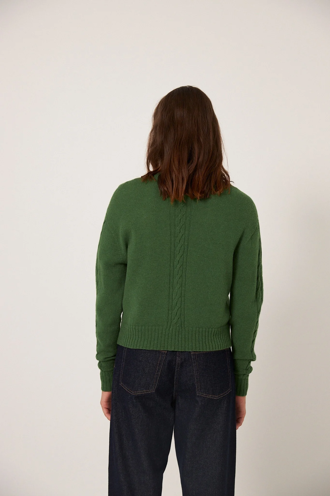 Kindred Cable Cardigan - Herb Green - Image 3