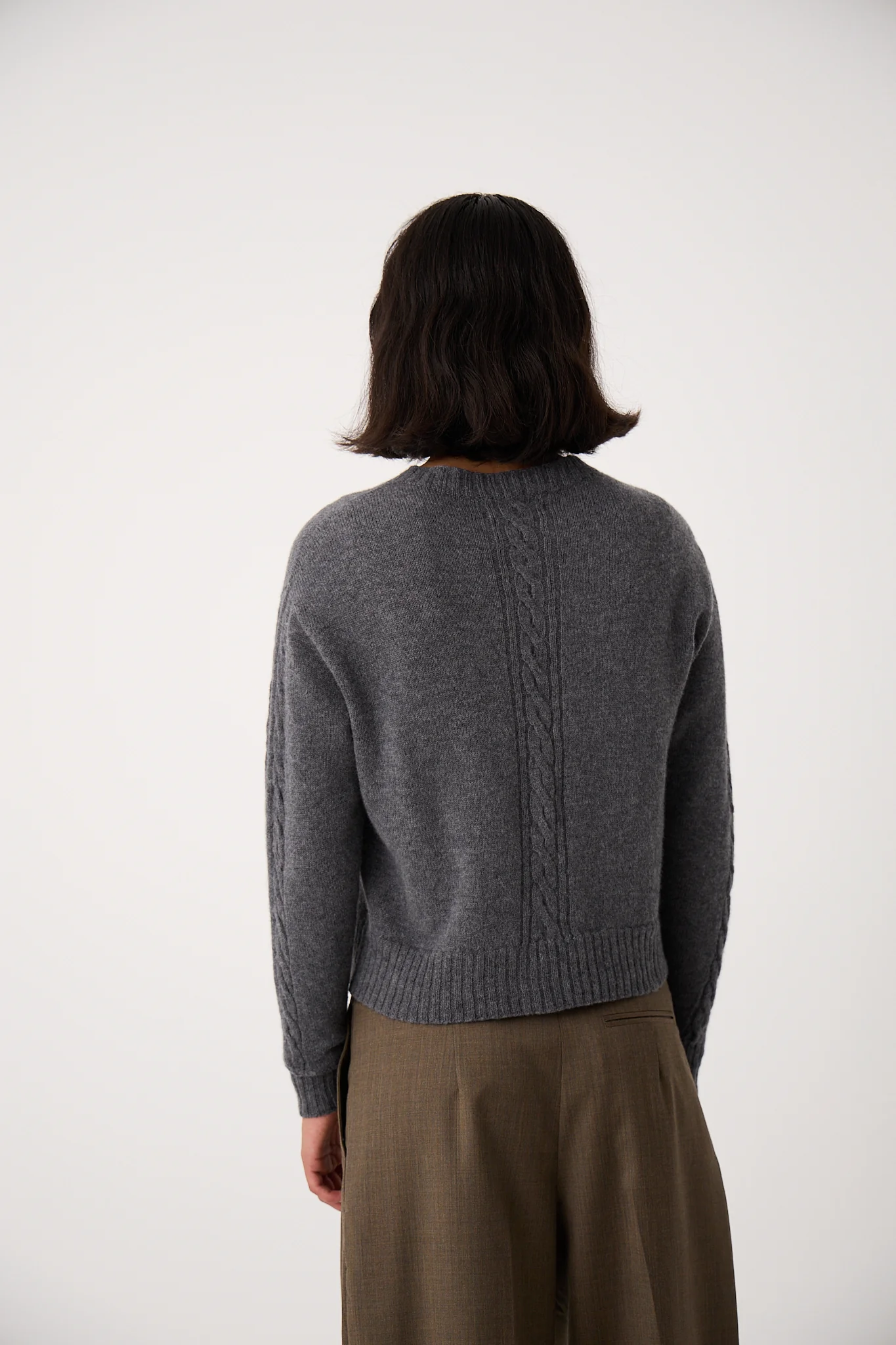 Kindred Cable Cardigan - Shadow Grey - Image 4